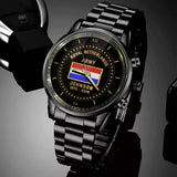 Personalized Royal Netherlands Army Flag Custom Name & Time Watch Printed VQ24892