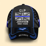 Personalized Retired UK Police Custom Name & Department Cap 3D Printed AHVQ24903