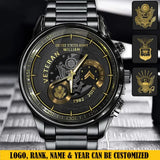 Personalized US Army Logo Custom Rank & Name Watch Printed AHVQ24886