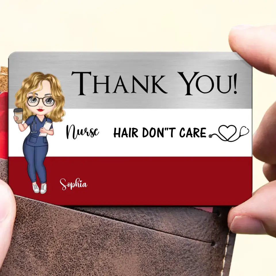 Personalized Thank You Nurse Life Gift For Nurse Aluminum Wallet Card Printed HN24909
