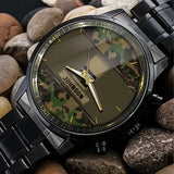 Personalized Swiss Veteran Rank Camo Custom Name Watch Printed VQ24916