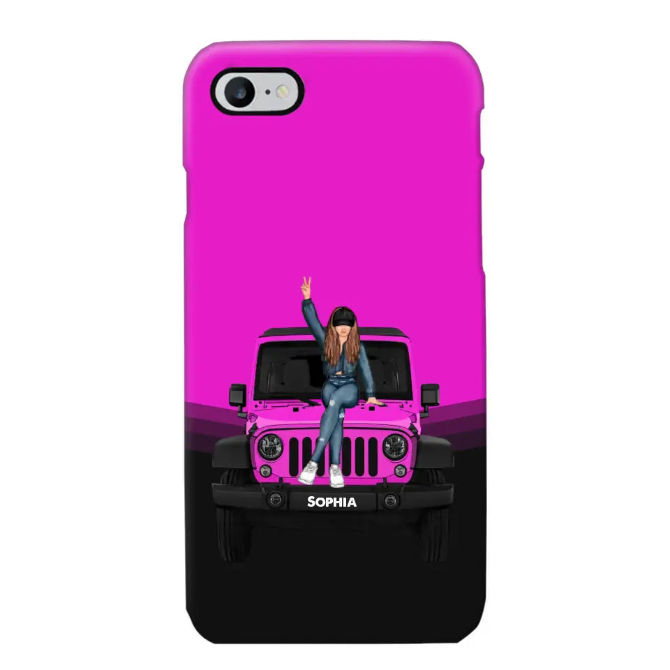 Personalized Jeep Girl Custom Name Phonecase Printed VQ24923