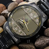 Personalized US Veteran Rank Camo Custom Name Watch Printed VQ24933