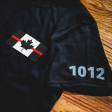 Personalized Canadian Flag Firefighter Custom ID T-shirt Printed KVH24935