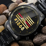 Personalized US Flag Firefighter Custom ID Watch Printed KVH24936