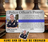 Personalized Upload Your Photo Police Officer's Prayer Custom Name & ID Aluminum Wallet Card Printed QTKH24938