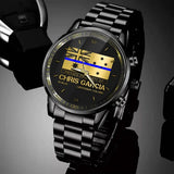Personalized Thin Blue Line Australia Flag Private Property Of Australian Police Custom Name & Time Watch Printed QTKH24957