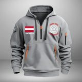 Personalized Austrian Firefighter Custom Name & Department Quarter Zip Hoodie 2D Printed VQ24973