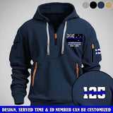 Personalized Retired Australian Police Flag Custom Name & Time Quarter Zip Hoodie 2D Printed QTVQ24977