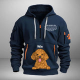 Personalized Happy Father's Thank You For Being My Daddy Day Dog Dad Dog Names Quarter Zip Hoodie 2D Printed HN24978