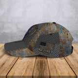 Personalized US Skull Retired US Veteran Custom Time 3D Cap QTVA24994
