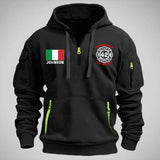 Personalized Italian Firefighter Custom Name & Department Quarter Zip Hoodie 2D Printed VQ24998