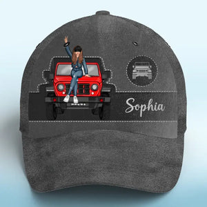 Personalized Jeep Girl Custom Name 3D Cap Printed HN241000