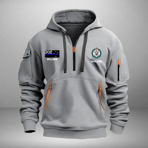 Personalized Australian Police Logo Custom Name & Time Quarter Zip Hoodie 2D Printed QTVQ241001