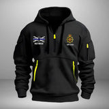 Personalized UK Police Logo Custom Name & Time Quarter Zip Hoodie 2D Printed QTVQ241001