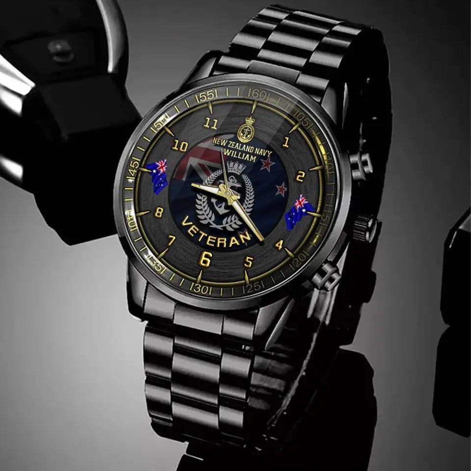 Personalized New Zealand Army Logo New Zealand Veteran Custom Name Watch Printed AHHN241019