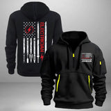 Personalized US Electrician Custom name Quarter Zip Hoodie 2D Printed VQ241031