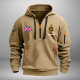 Personalized UK Police Branch Logo Custom Name Quarter Zip Hoodie 2D Printed LVA241023