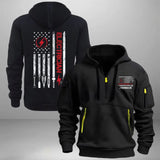 Personalized US Electrician Custom name Quarter Zip Hoodie 2D Printed VQ241031