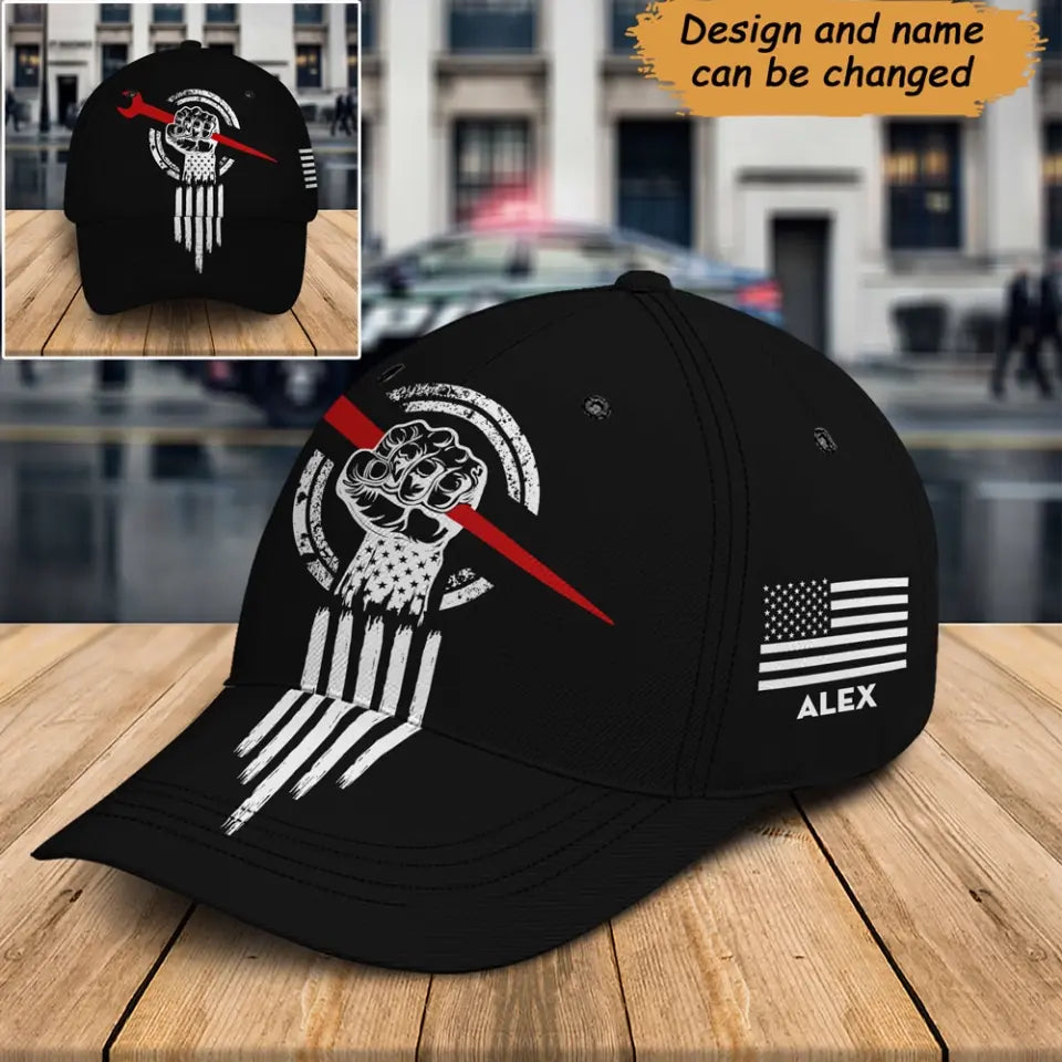 Personalized Ironworker US Flag Custom Name 3D Cap Printed QTHN241041