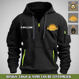 Personalized Australian Army Logo Custom Name Quarter Zip Hoodie 2D Printed VQ241043
