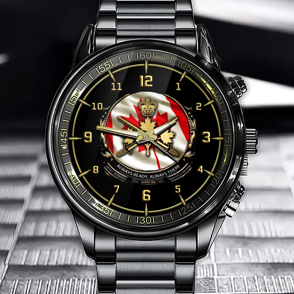 Personalized Always Ready Always There Canadian Veteran Branch Logo Watch Printed AHVQ241048