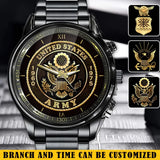 Personalized United States Army Logo Custom Service Time Watch Printed AHVA241068