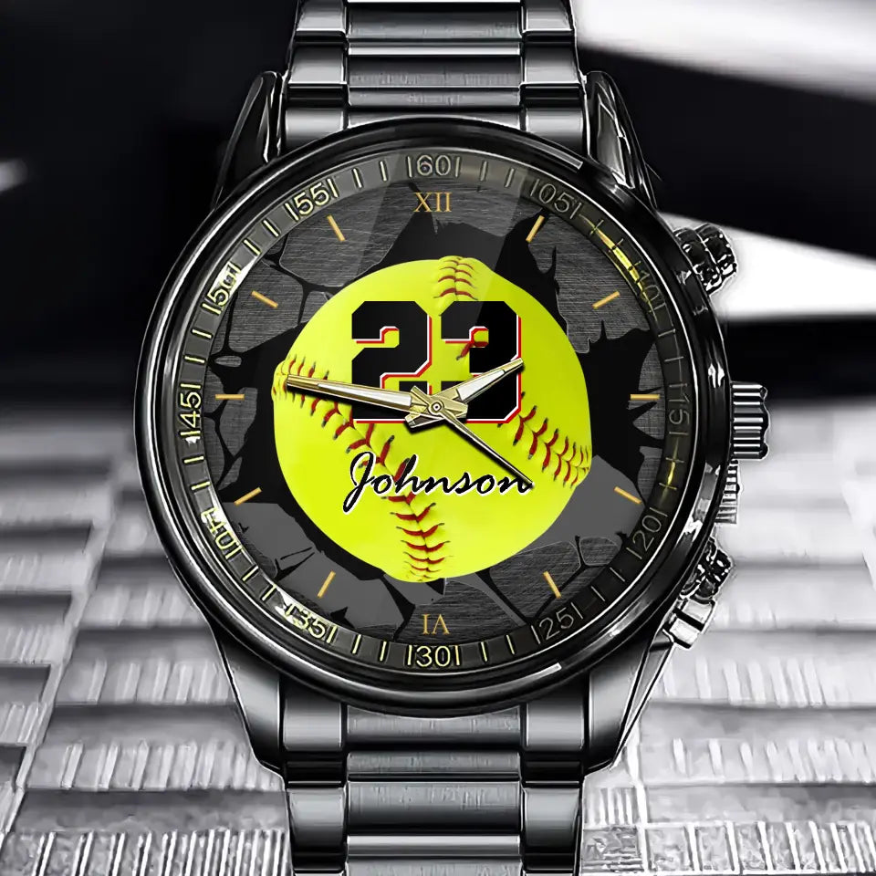 Personalized Baseball Player Custom Name & ID Watch Printed HN241066