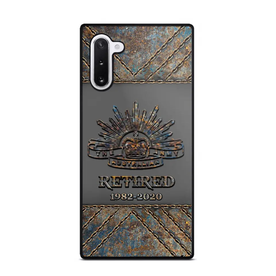 Personalized Retired Australian Army Logo Custom Service Time Phonecase Printed VQ241086