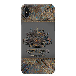 Personalized Retired Australian Army Logo Custom Service Time Phonecase Printed VQ241086