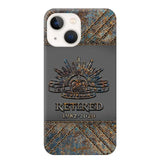 Personalized Retired Australian Army Logo Custom Service Time Phonecase Printed VQ241086