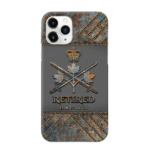 Personalized Retired Canadian Army Logo Custom Service Time Phonecase Printed VQ241086