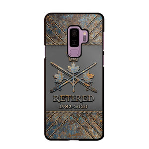 Personalized Retired Canadian Army Logo Custom Service Time Phonecase Printed VQ241086