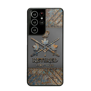 Personalized Retired Canadian Army Logo Custom Service Time Phonecase Printed VQ241086