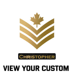 Personalized Canadian Veteran Rank Gold Custom Name Wood Sign Printed AHVQ241090