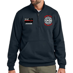 Personalized Australian Firefighter Custom Name ID Base & Department Haft Zipper Sweatshirt 2D with Pocket Printed KVH241079