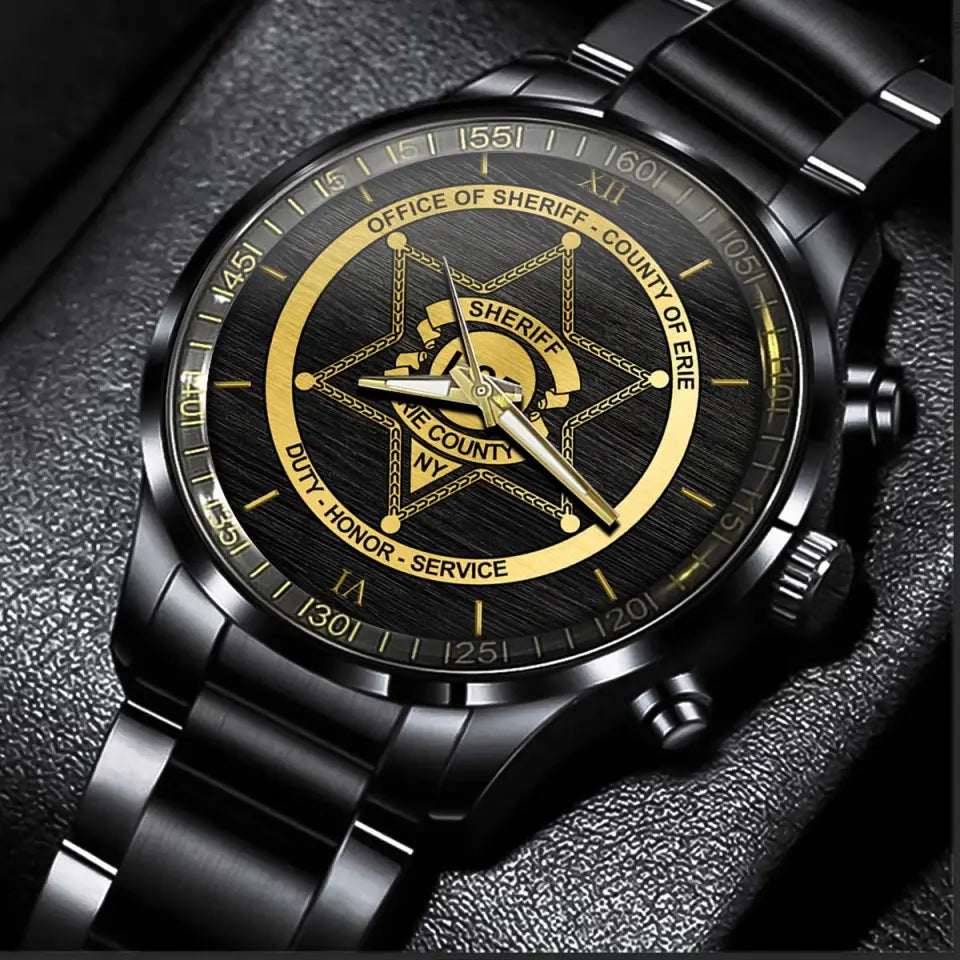 Personalized Office Sheriff County Of Fire Duty Honor Service Watch Printed AHVQ241080