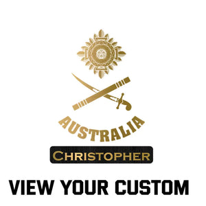 Personalized Australian Veteran Rank Gold Custom Name Wood Sign Printed AHVQ241090