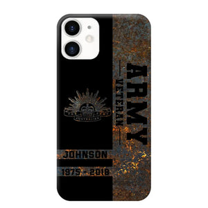 Personalized Australian Army Veteran Australian Army Logo Custom Name & Time Phonecase Printed QTKH241089