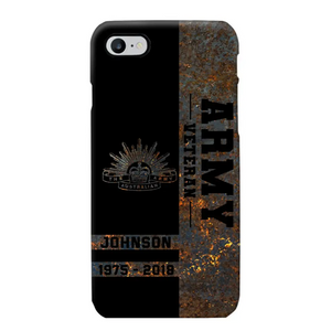 Personalized Australian Army Veteran Australian Army Logo Custom Name & Time Phonecase Printed QTKH241089