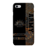 Personalized Australian Army Veteran Australian Army Logo Custom Name & Time Phonecase Printed QTKH241089