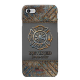 Personalized Retired US Firefighter Custom Service Time Phonecase Printed QTKH241100