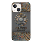 Personalized Retired Canadian Firefighter Custom Service Time Phonecase Printed QTKH241100