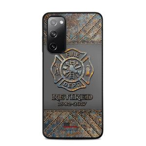 Personalized Retired US Firefighter Custom Service Time Phonecase Printed QTKH241100