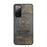 Personalized Retired US Firefighter Custom Service Time Phonecase Printed QTKH241100