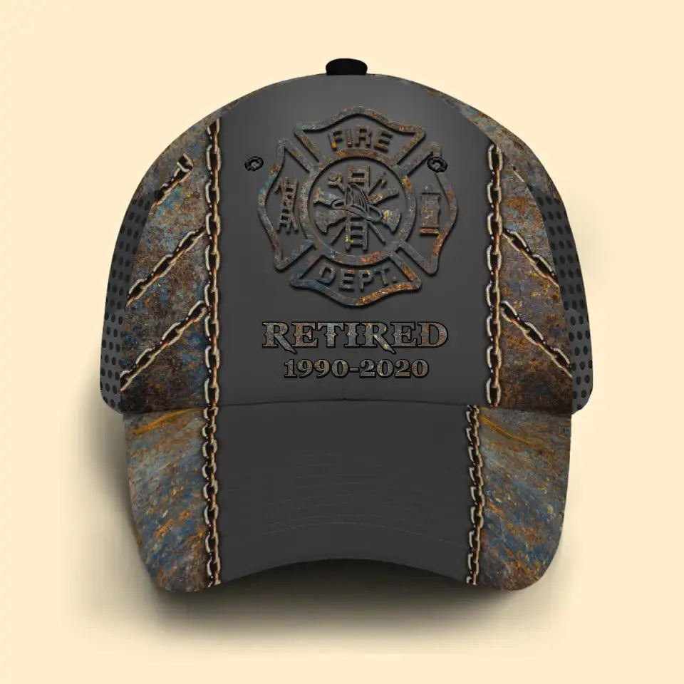 Personalized UK Firefighter Flag Custom Time Cap 3D Printed QTKH241106