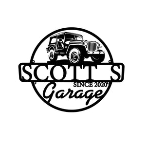 Personalized Jeep Car Garage Custom Name Metal Sign Printed KVH241115