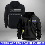 Personalized US Police Flag All Give Some Some Gave All United We Stand Quarter Zip Hoodie 2D Printed HN241125
