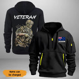 Personalized Australian Veteran Custom Name Quarter Zip Hoodie 2D Printed KVH241133