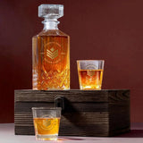 Personalized Canadian Army Logo Rank Gold Custom Time Decanter Set with Glasses Printed AHVQ241135